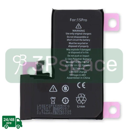 Batteria iphone pro 3480mah - iphone, 15